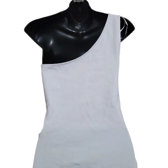 ZARA  Woman Mini Asymmetrical Cut-Out White Dress Size  Large NWT - Picture 6 of 10